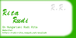 rita rudi business card